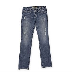 Big Star Kate Straight Leg‎ Distressed Denim Jeans Women's Size 25P